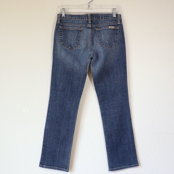 Straight leg sand-washed jeans mid-rise - Picture 6 of 12
